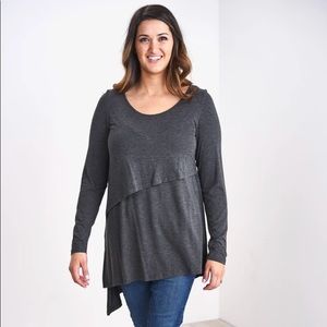 Latched Mama Asymmetrical Nursing Tunic (sleeves)
